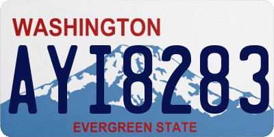 WA license plate AYI8283