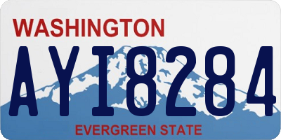 WA license plate AYI8284