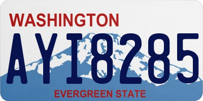 WA license plate AYI8285