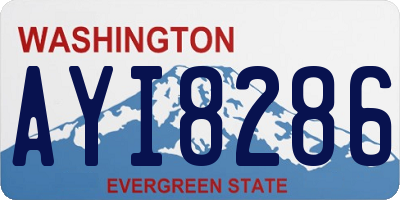 WA license plate AYI8286