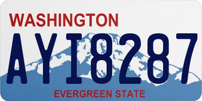 WA license plate AYI8287