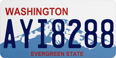WA license plate AYI8288