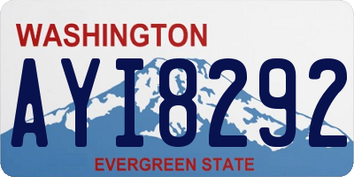 WA license plate AYI8292