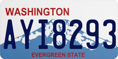 WA license plate AYI8293