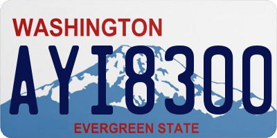 WA license plate AYI8300