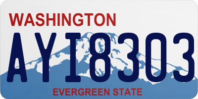WA license plate AYI8303