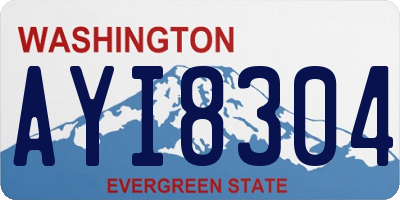 WA license plate AYI8304