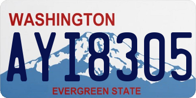 WA license plate AYI8305