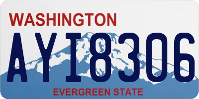 WA license plate AYI8306