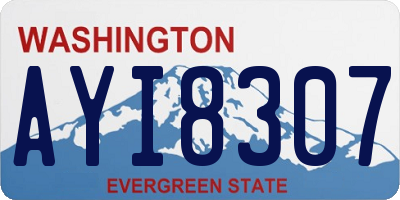 WA license plate AYI8307