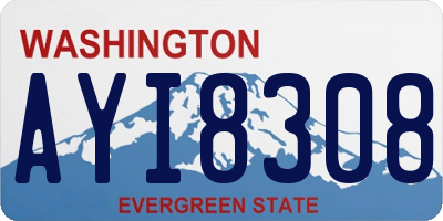 WA license plate AYI8308