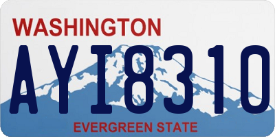 WA license plate AYI8310
