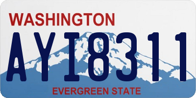 WA license plate AYI8311