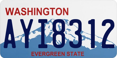 WA license plate AYI8312