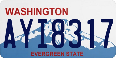 WA license plate AYI8317