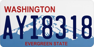 WA license plate AYI8318