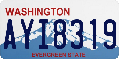 WA license plate AYI8319