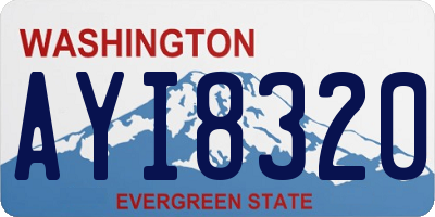WA license plate AYI8320