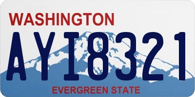 WA license plate AYI8321