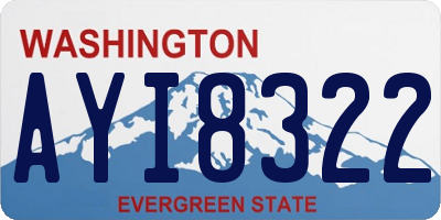 WA license plate AYI8322