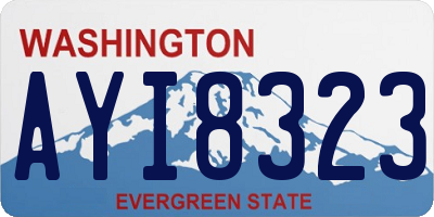 WA license plate AYI8323