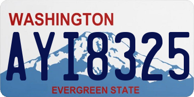 WA license plate AYI8325