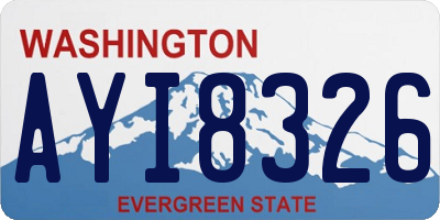 WA license plate AYI8326