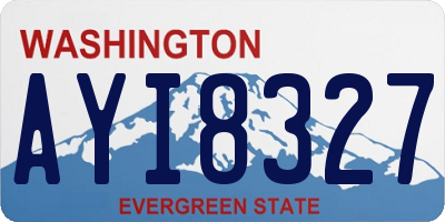 WA license plate AYI8327
