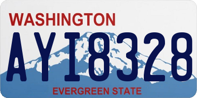 WA license plate AYI8328