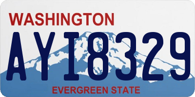 WA license plate AYI8329
