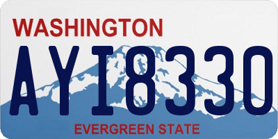 WA license plate AYI8330