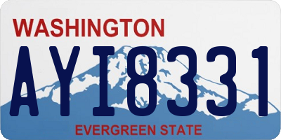 WA license plate AYI8331