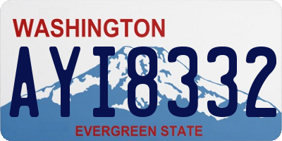 WA license plate AYI8332