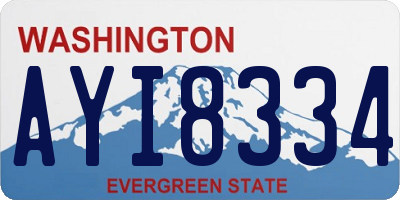WA license plate AYI8334