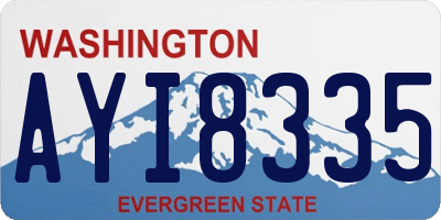 WA license plate AYI8335
