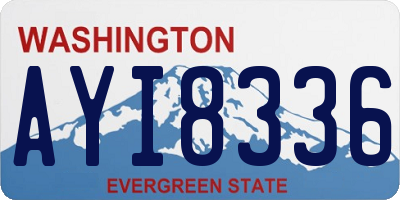 WA license plate AYI8336
