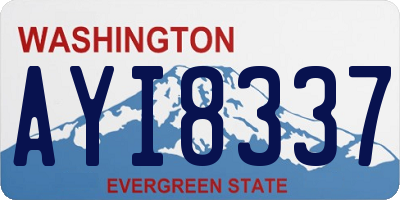 WA license plate AYI8337