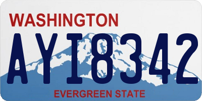 WA license plate AYI8342