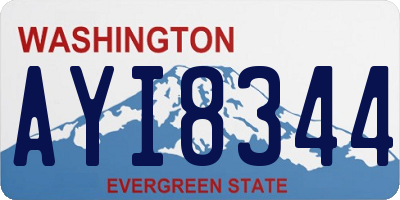 WA license plate AYI8344