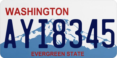 WA license plate AYI8345