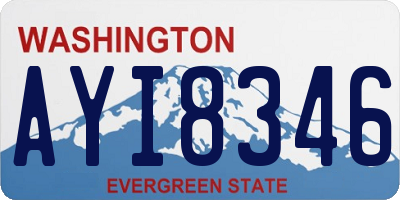 WA license plate AYI8346