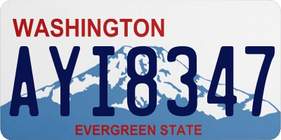WA license plate AYI8347