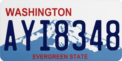 WA license plate AYI8348