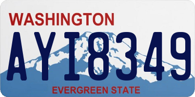 WA license plate AYI8349