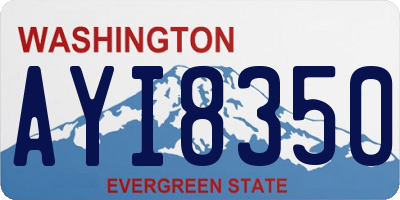 WA license plate AYI8350