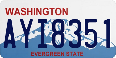 WA license plate AYI8351