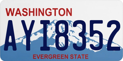 WA license plate AYI8352