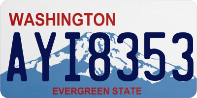WA license plate AYI8353