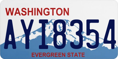 WA license plate AYI8354