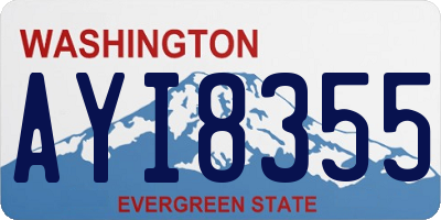 WA license plate AYI8355